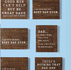 3 Hallmark Father's dad Rustic wood sign Gift cute